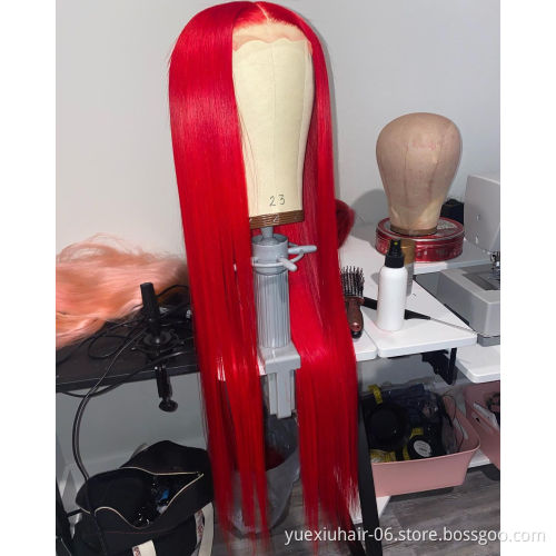 Brazilian Red Color Straight Remy Human Hair Bundles Wholesale 8-40INCH Virgin Double Drawn Hair Extensions Bundle Deals Factory